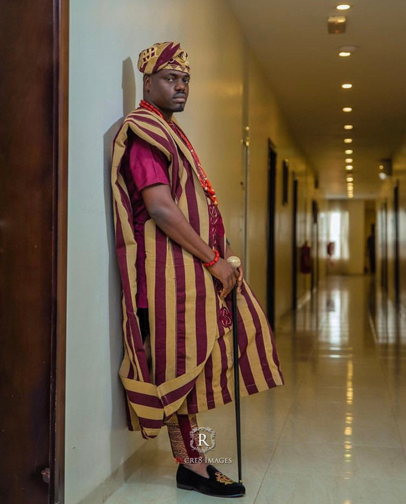 Agbada Suit - Four Piece African Men Traditional Outfit