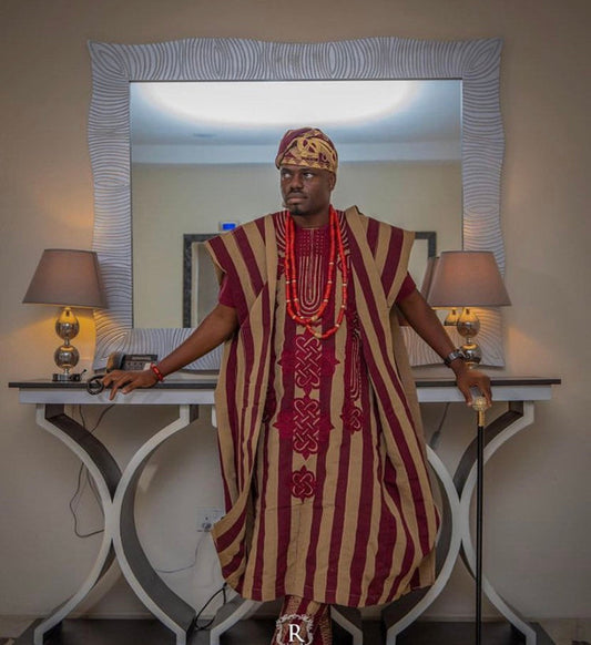 Agbada Suit - Four Piece African Men Traditional Outfit
